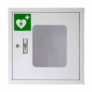 Szafka wewnętrzna, metalowa na defibrylator AED (kluczyk)